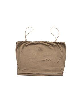 Windsor Tan Seamless Cropped Cami Tank Top Medium
